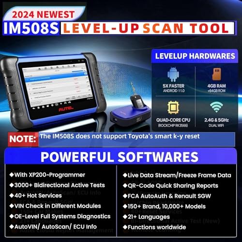 Autel MaxiIM IM508S Scanner – 2025 Upgrade, Full System Diagnostic & 3000+ Active Tests