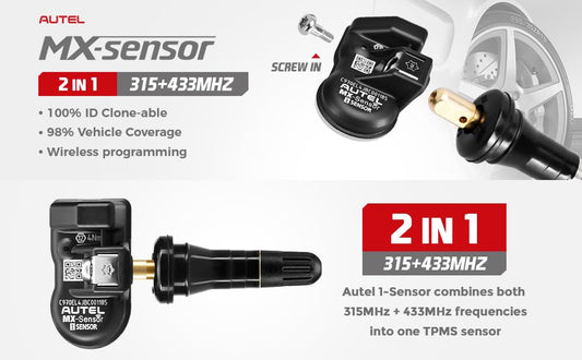 Autel MX Sensor TPMS Set – 20 Programmable 315/433MHz OE-Level