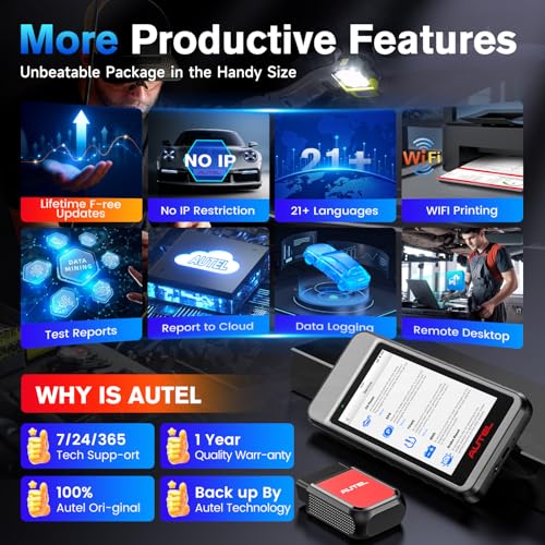 Autel MD906 PRO 2025 OBD2 Scanner – All Systems, 11 Services