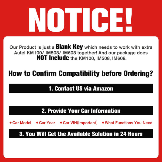 Autel MaxiIM BMW Blank Key 4-Button Remote, Programmable OBD