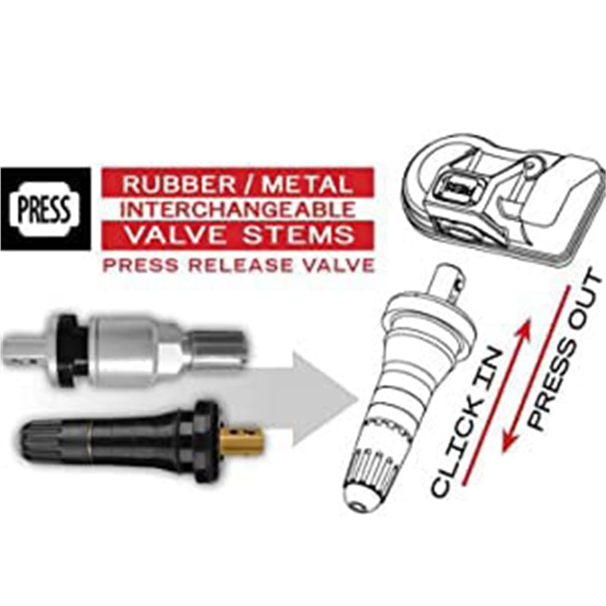 Autel MX-Sensor 1 - Bulk 20 Programmable TPMS Sensors with Rubber Valve