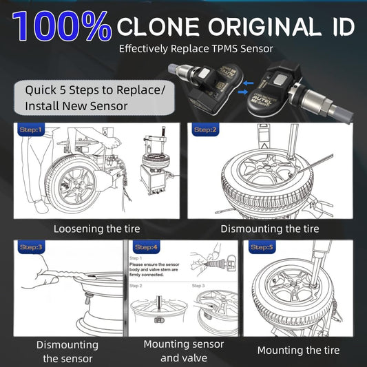 Autel MX-Sensor TPMS 20pcs – 2in1 315MHz/433MHz Tire Sensors
