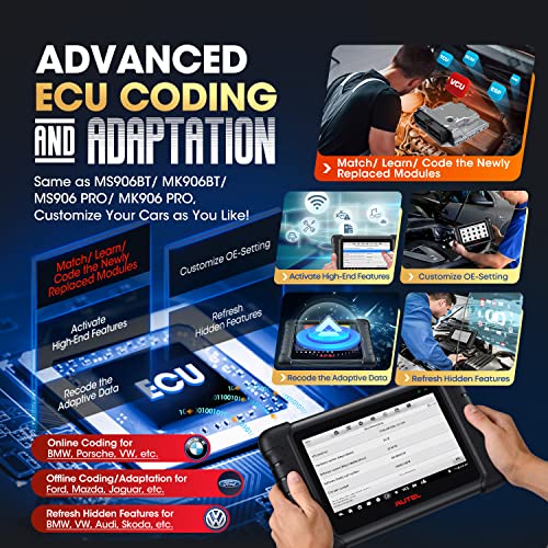Autel MaxiDAS DS808S-BT PRO Scanner – 2025 ECU Coding & 11 Adapters