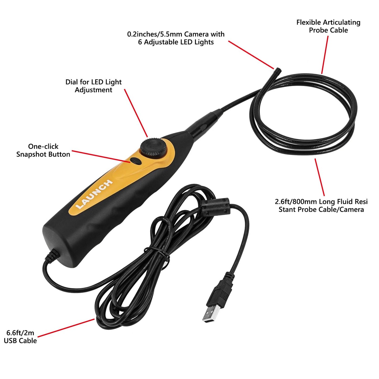 Launch X431 VSP-100 HD Endoscope Borescope Camera