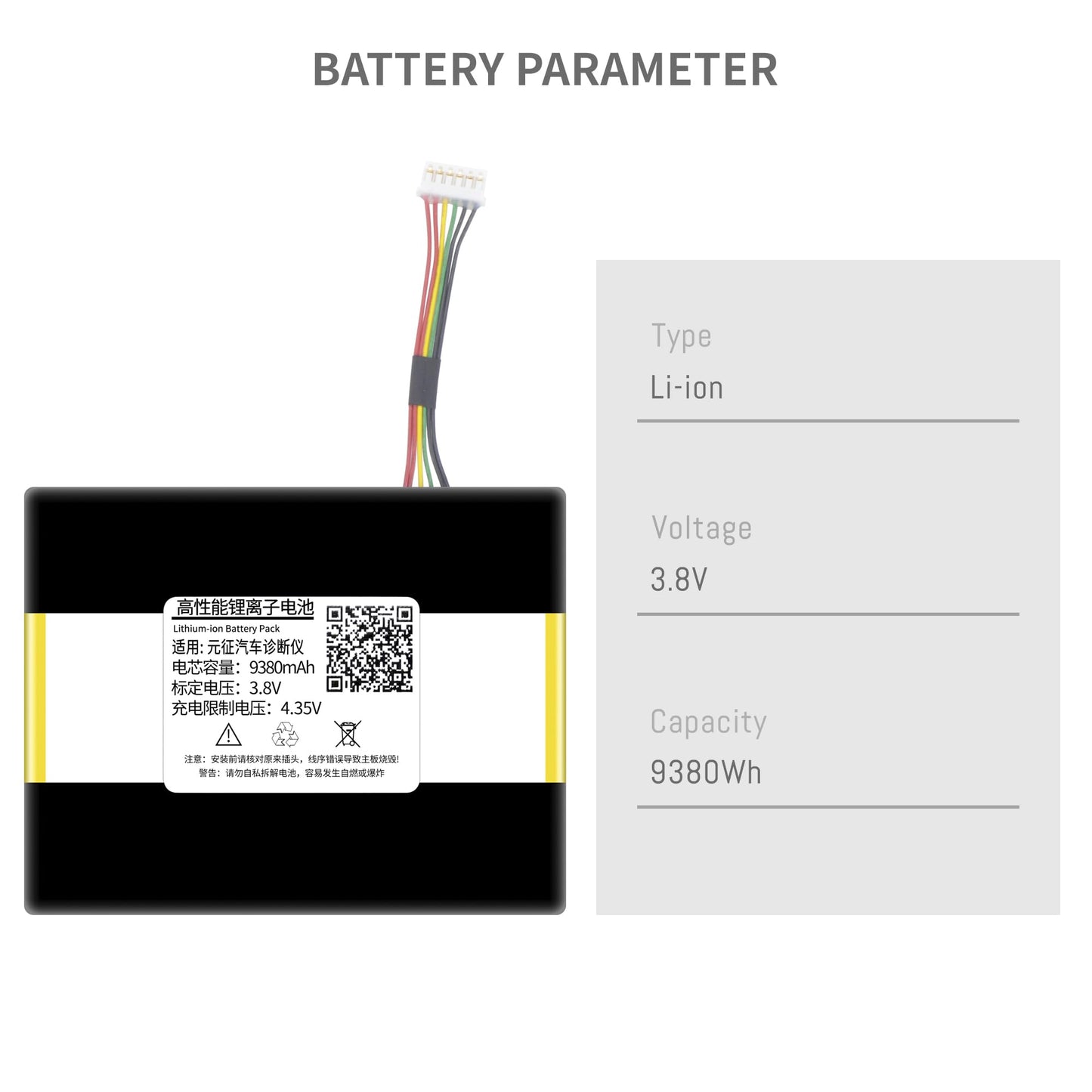 DFTIM Battery Replacement for Launch X431 Pad 5 – 3.7V 9360mAh Li-ion