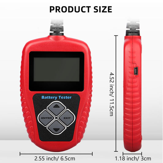 ANCEL BA101 12V Car Battery Tester & Alternator Analyzer – 100-2000 CCA