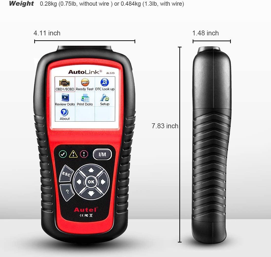 Autel AutoLink AL519 OBD2 Scanner – One-Click Smog Check & Live Data