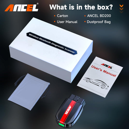 ANCEL BD200 Bluetooth OBD2 Scanner – Check Engine & Battery Tool