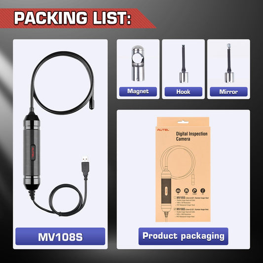 Autel MaxiVideo MV108S 2MP HD USB Inspection Camera