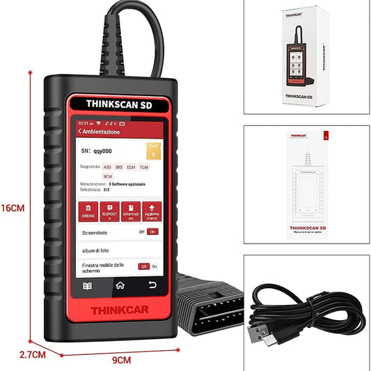 ThinkCar SD4 OBD2 Scanner – Engine, ABS, SRS & 28 Reset Functions