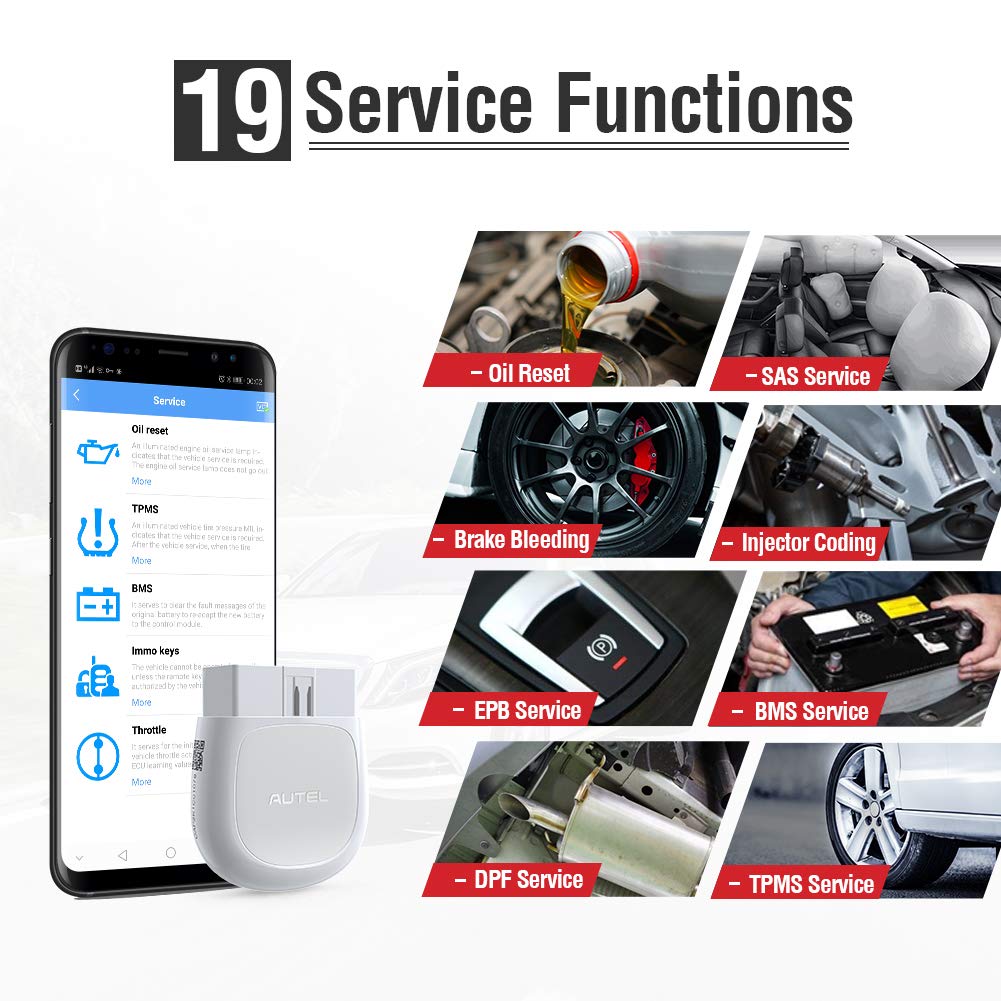 Autel MaxiAP AP200 Bluetooth OBD2 Scanner – Full System & 19 Services