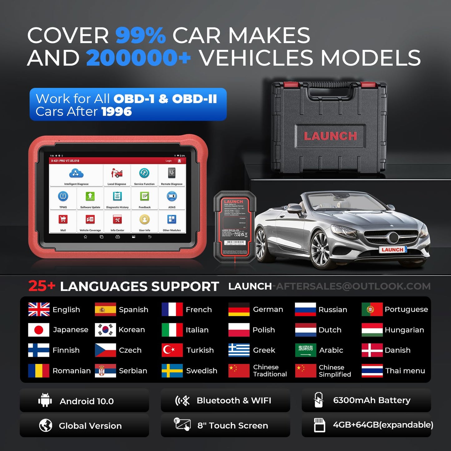 LAUNCH X431 PROS V+ 5.0 Elite 2025 OBD2 Scanner