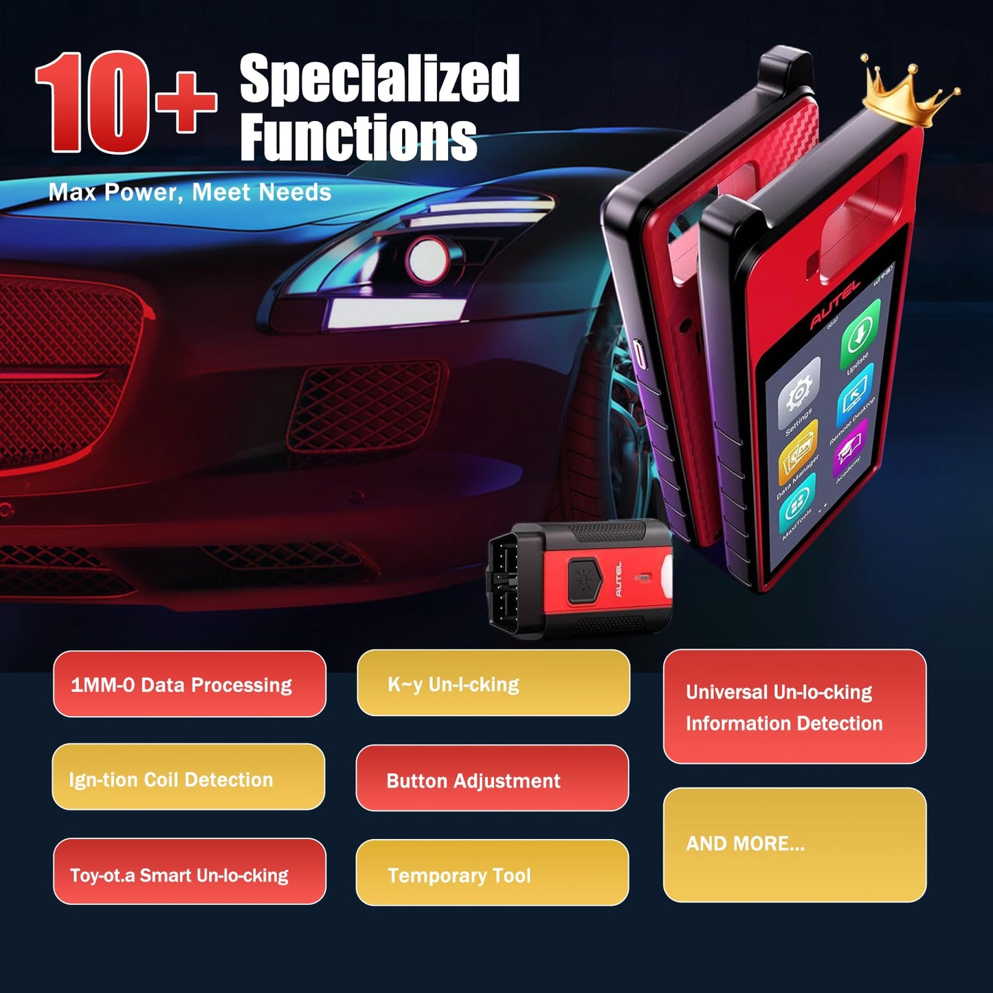 Autel MaxiIM KM100 Key Programmer – Fast OBD Learning & APB112 Built-In