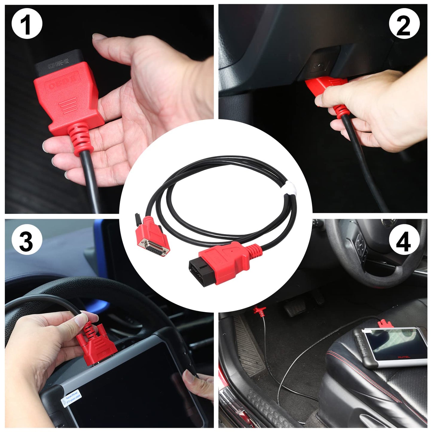 Autel OBD2 Main Test Cable Compatible with MaxiSys MS908 & More