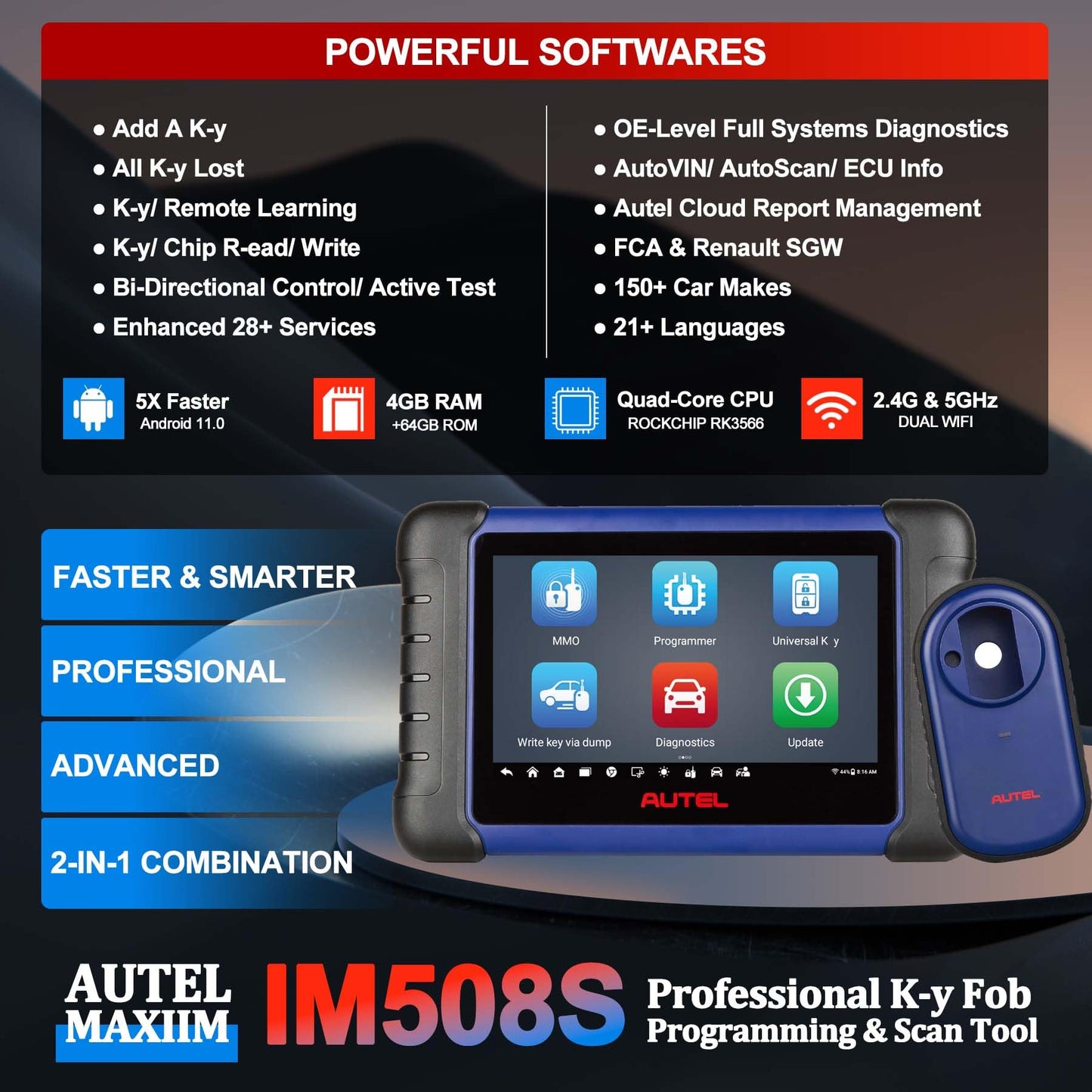 Autel MaxiIM IM508S Diagnostic Tool – 40+ Services & IMMO