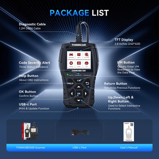 ThinkOBD 500 OBD2 Scanner – Full Diagnostics & Code Reader