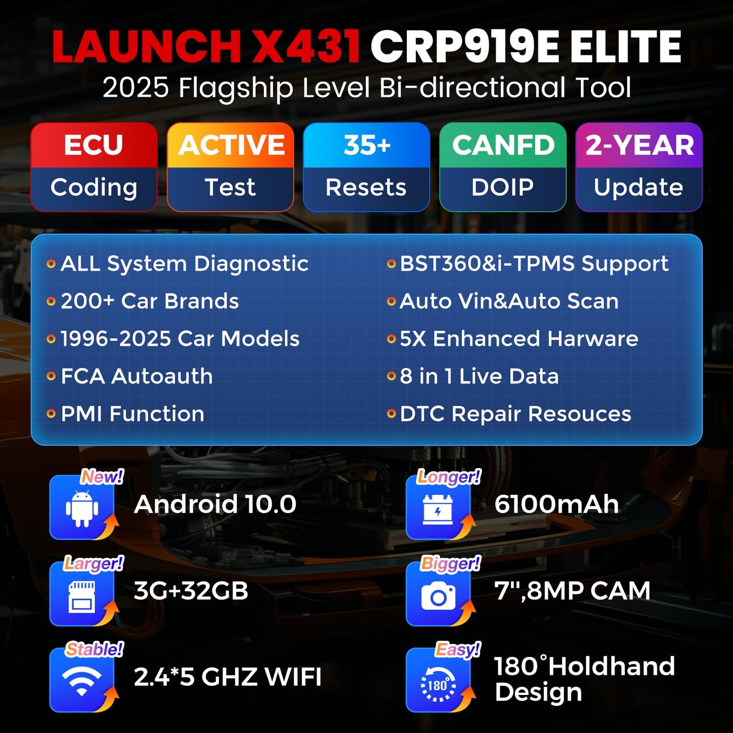 LAUNCH X431 CRP919E Elite 2025 Bidirectional Scanner