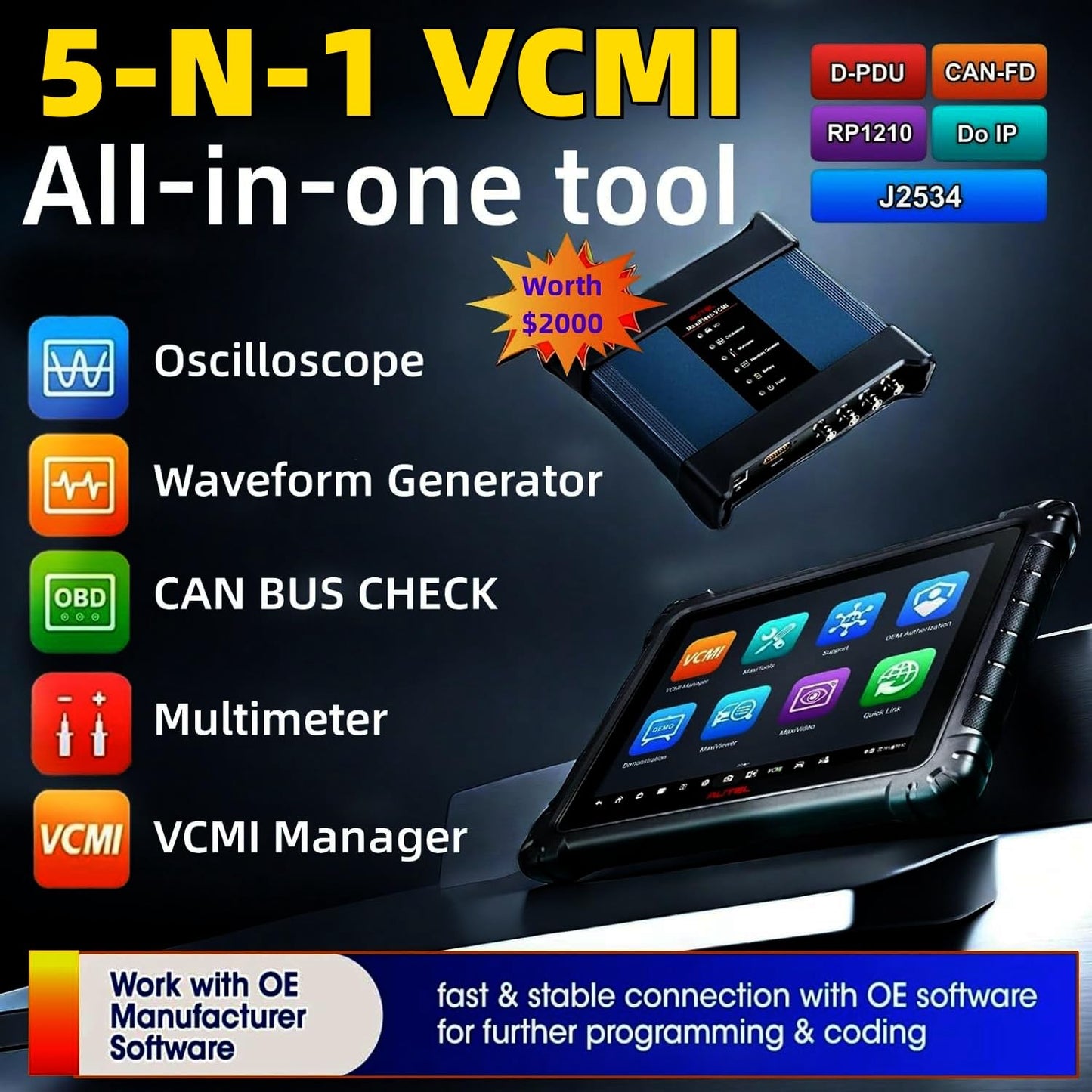 Autel MaxiSys Ultra EV 2025 Scanner with VCMI & EVDiag Kit