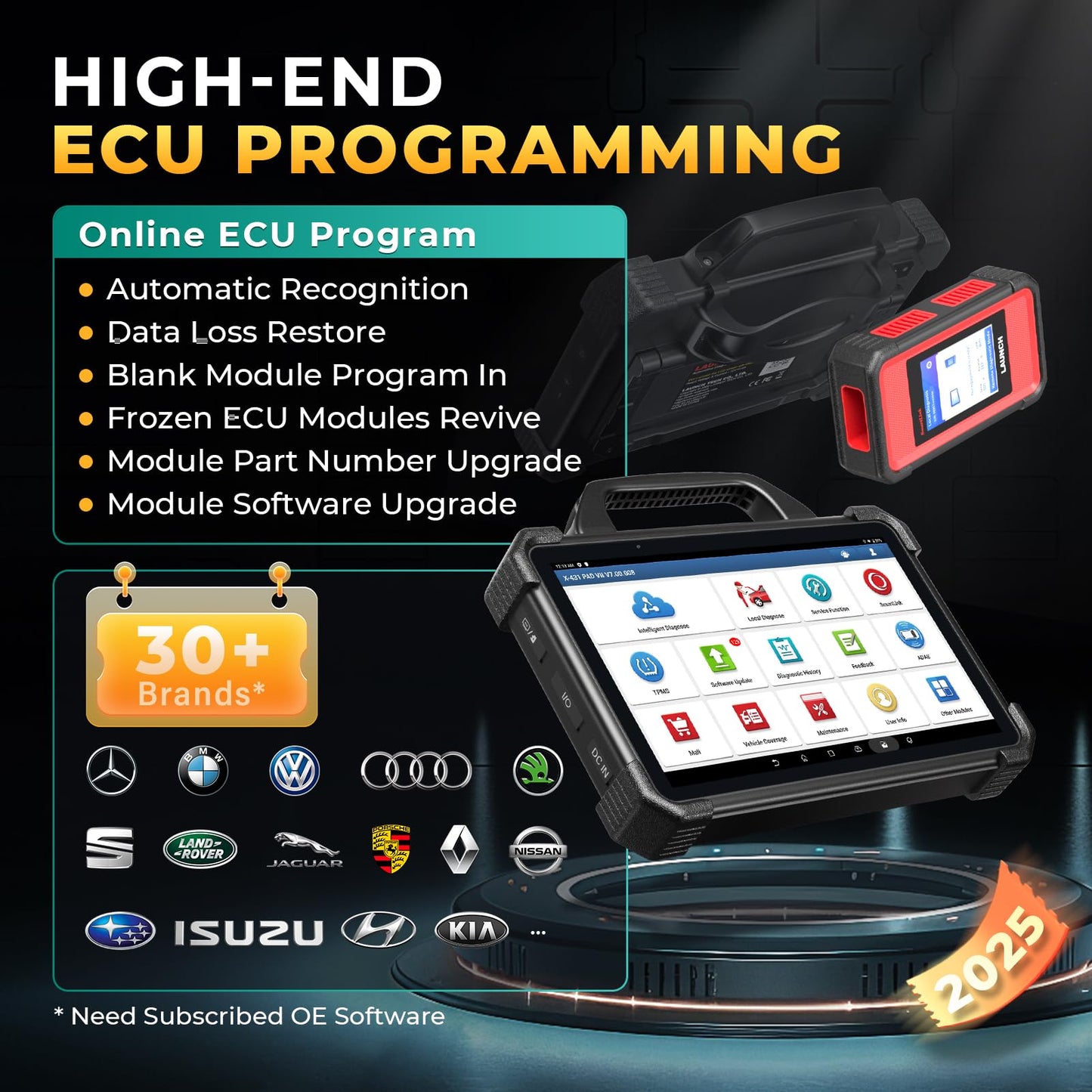 LAUNCH X431 PADVII Elite – ECU Programming & HD Truck Scanner