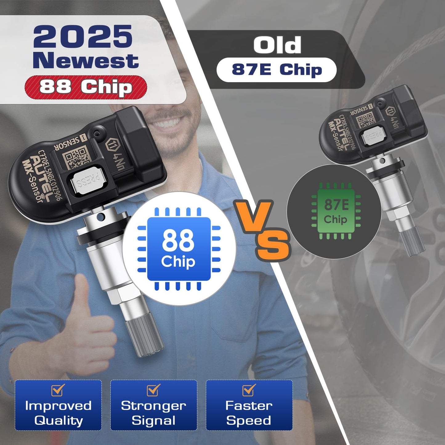 Autel TPMS MX Sensor 2-in-1 Dual Frequency 315/433MHz - Programmable