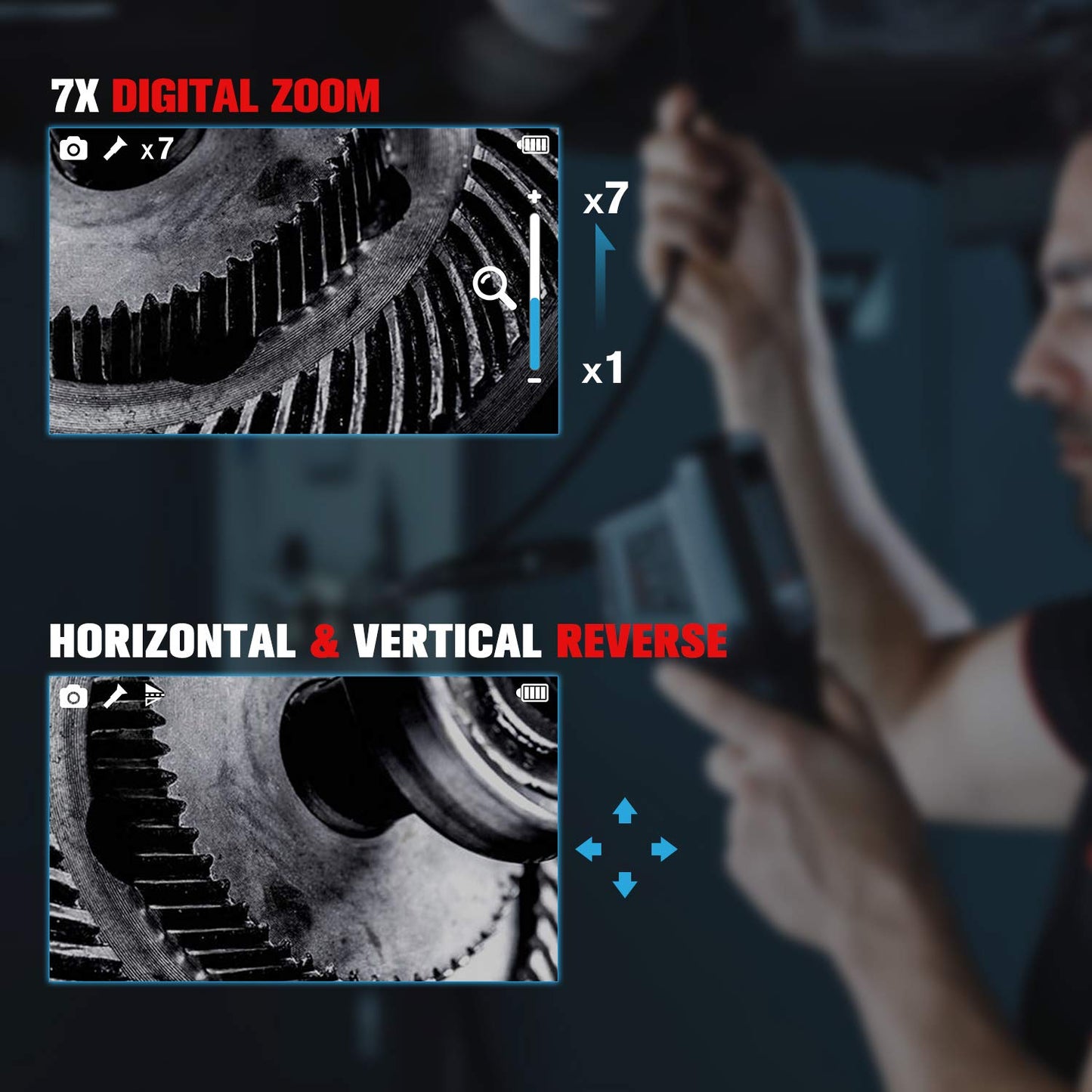 Autel MaxiVideo MV480 Dual-Camera HD Inspection Endoscope Tool