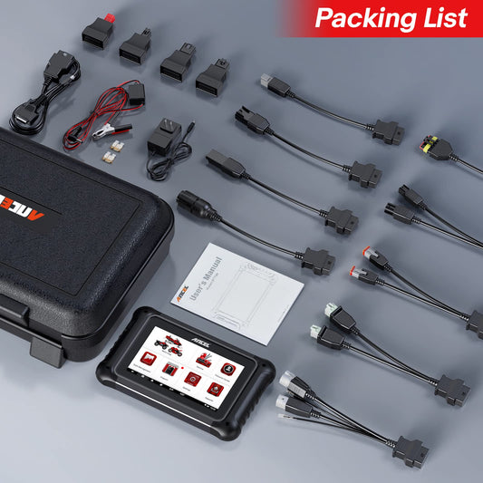 ANCEL MT700 Motorcycle OBD2 Scanner with 35+ Reset Functions & Full System Diagnostics