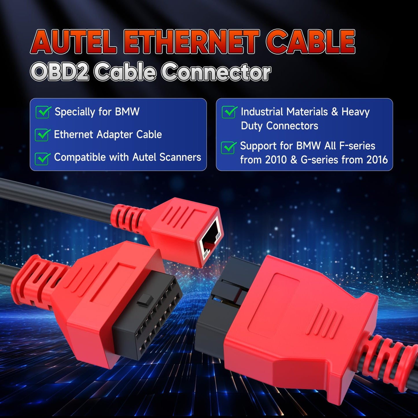 Autel ENET OBD2 Ethernet Cable for BMW F/G Series – 2025