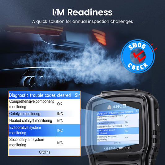 ANCEL AD610 Pro OBD2 Scanner ABS SRS EPB Oil Reset WiFi Update