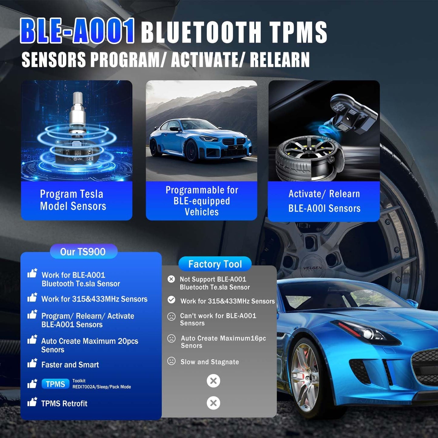 Autel MaxiTPMS TS900 TPMS Programming Tool with 40+ Services