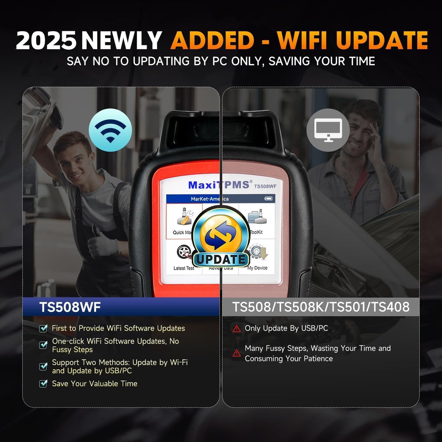 Autel MaxiTPMS TS508WF WiFi TPMS Relearn & Programming Tool 2025