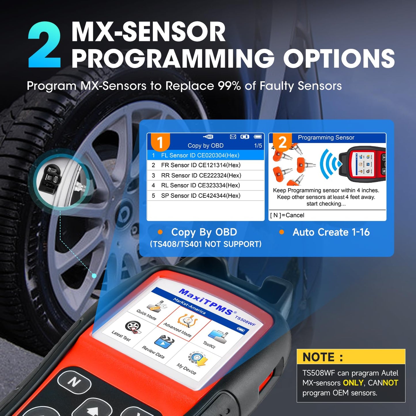 Autel MaxiTPMS TS508WF WiFi TPMS Scanner & Programming Tool