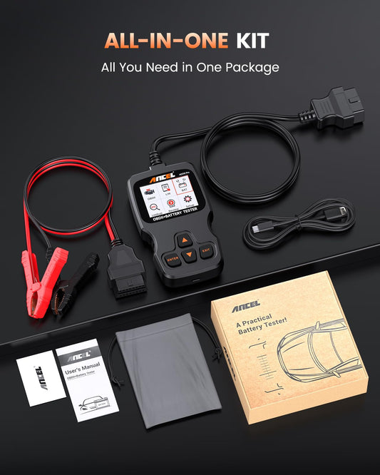 ANCEL AD310 Pro OBD2 Scanner & 12V Battery Tester with Bluetooth