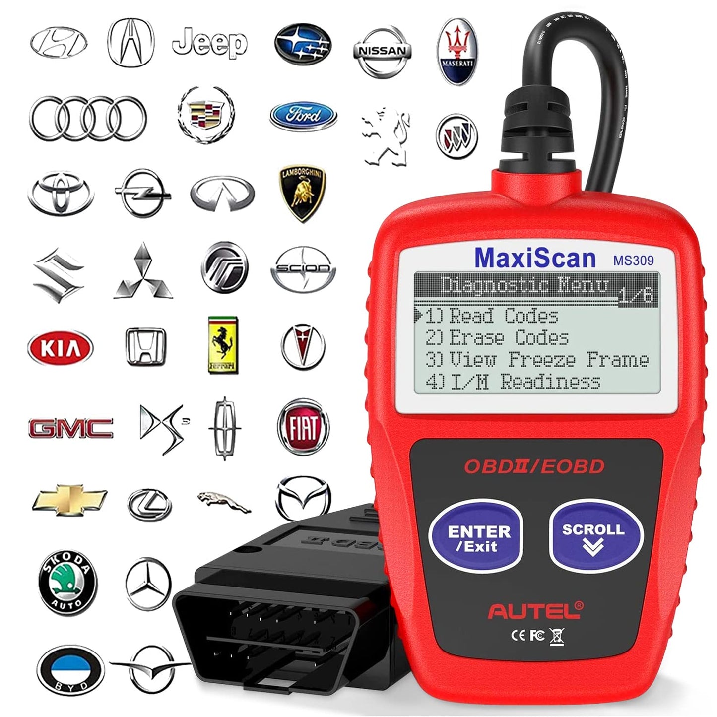 Autel MaxiScan MS309 OBD2 Scanner | Check Engine Code Reader