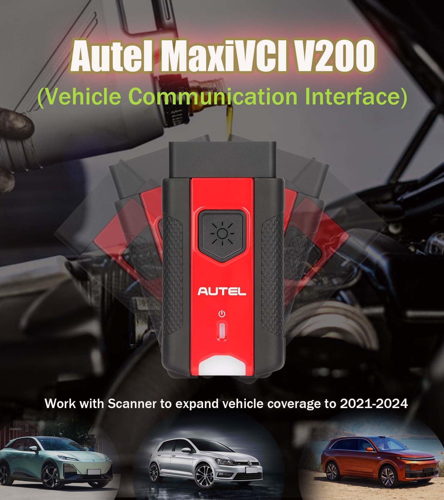 Autel MaxiVCI V200 Wireless Bluetooth OBD2 Vehicle Interface