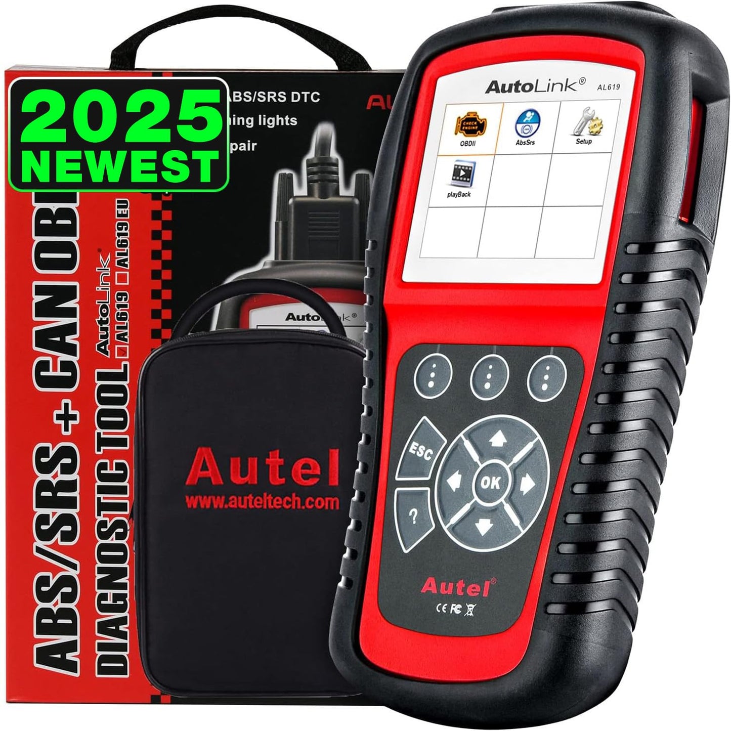 Autel AutoLink AL619 OBD2 Scanner – ABS & SRS Diagnostic Tool 2025