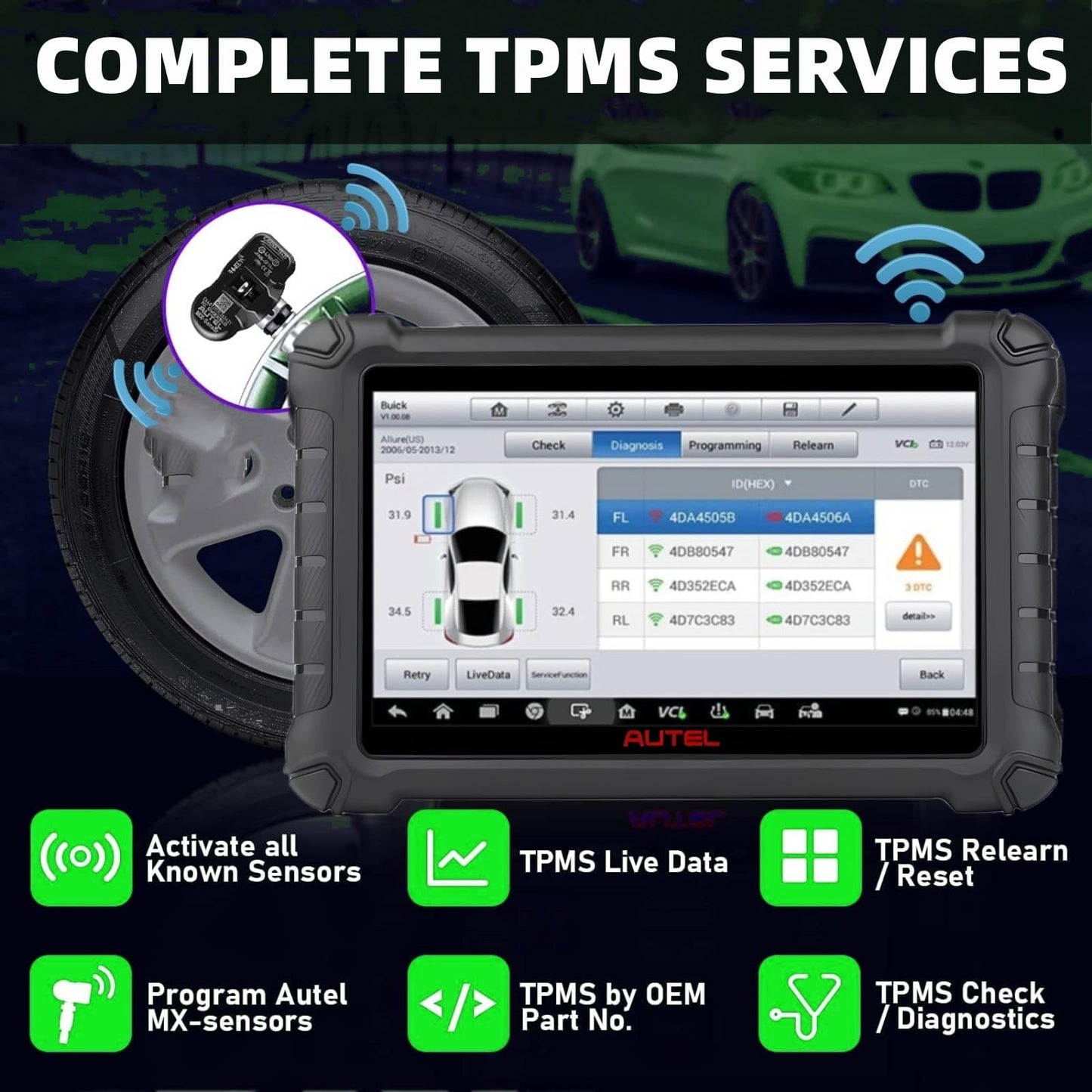 Autel MaxiTPMS TS900 – Advanced TPMS & All-System OBD2 Scanner