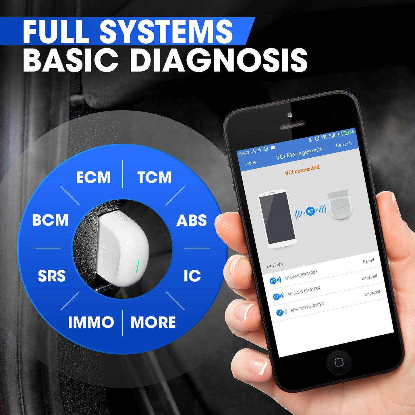 Autel MaxiAP AP200 Bluetooth OBD2 Scanner | Full System + 19 Resets