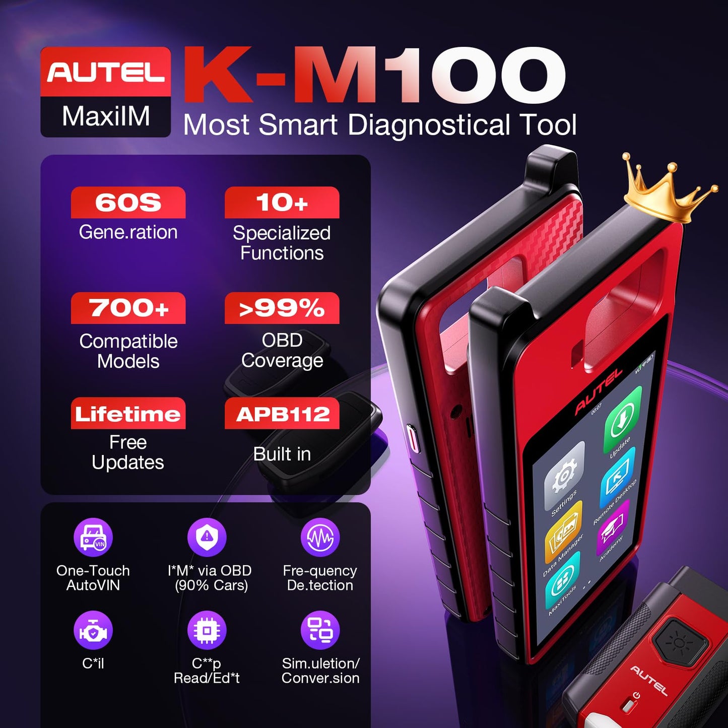 Autel MaxiIM KM100E 2025 OBD2 Programmer with APB112 Built-In