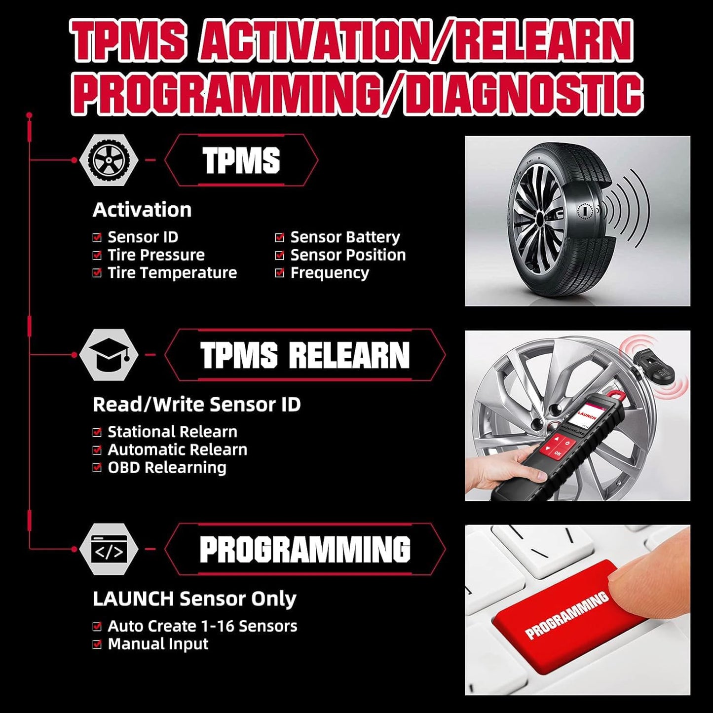 LAUNCH X431 i-TPMS Handheld TPMS Tool for X431 Scanners