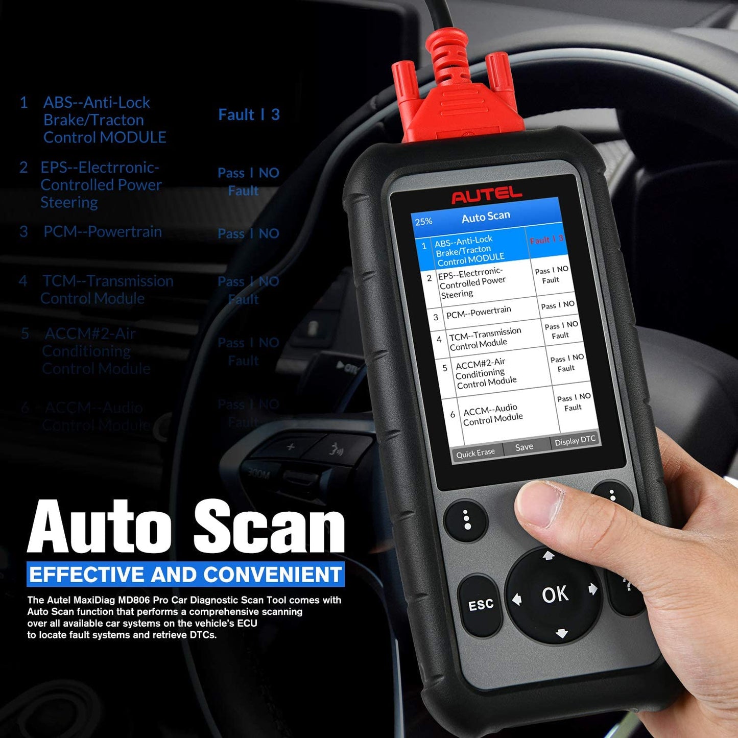 Autel MaxiDiag MD806 PRO OBD2 Full Systems Diagnostic Scanner