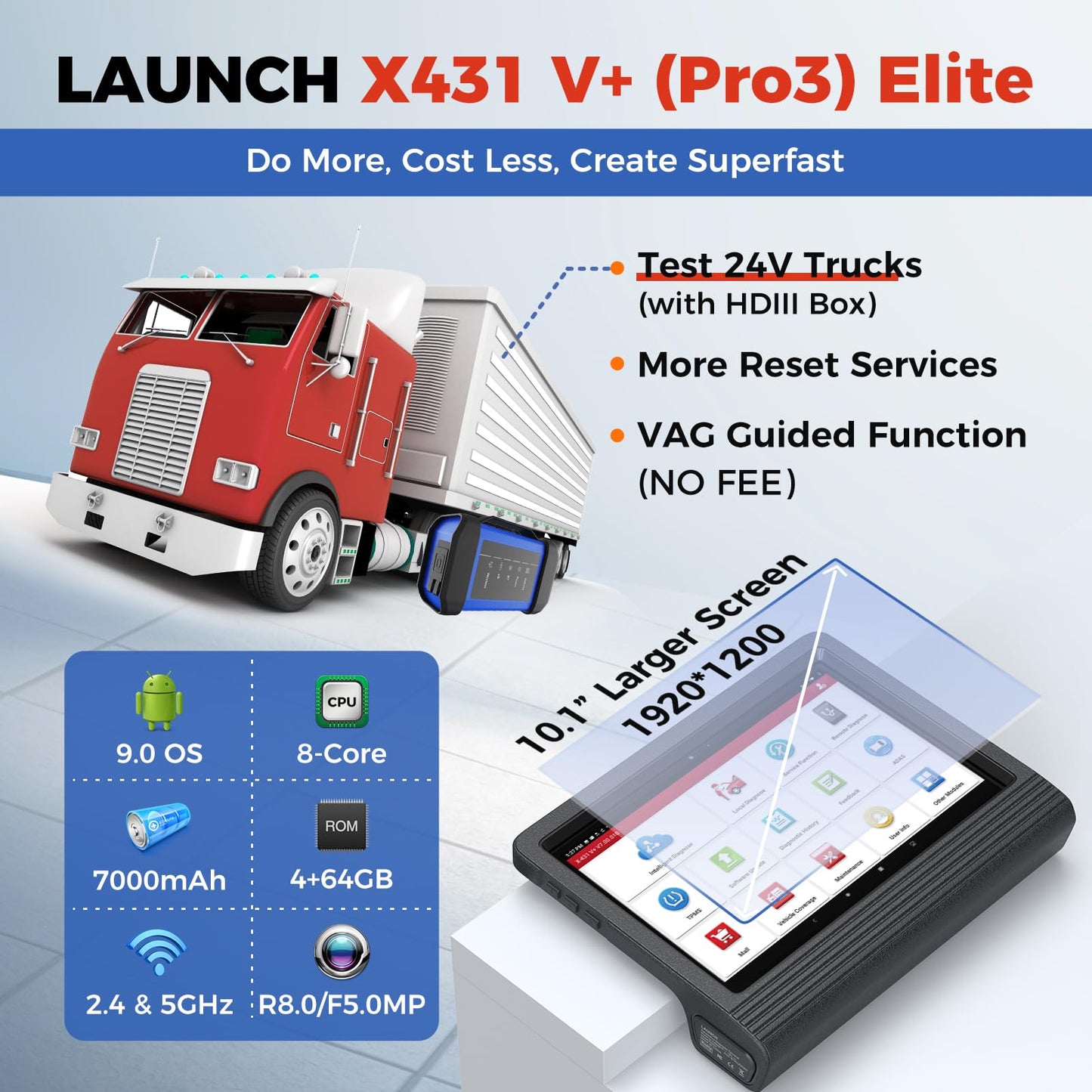 LAUNCH X431 V+ Pro3 Elite 2025 – Bi-Directional Scan Tool