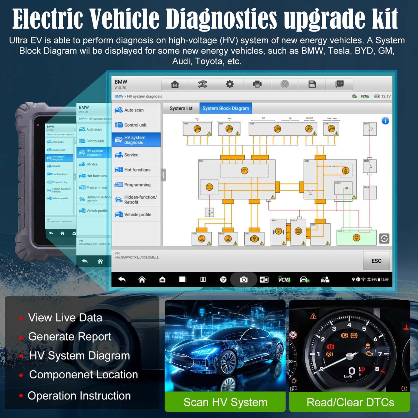 Autel MaxiSys Ultra EV Scanner – 2025 High-Voltage Diagnostics Tool