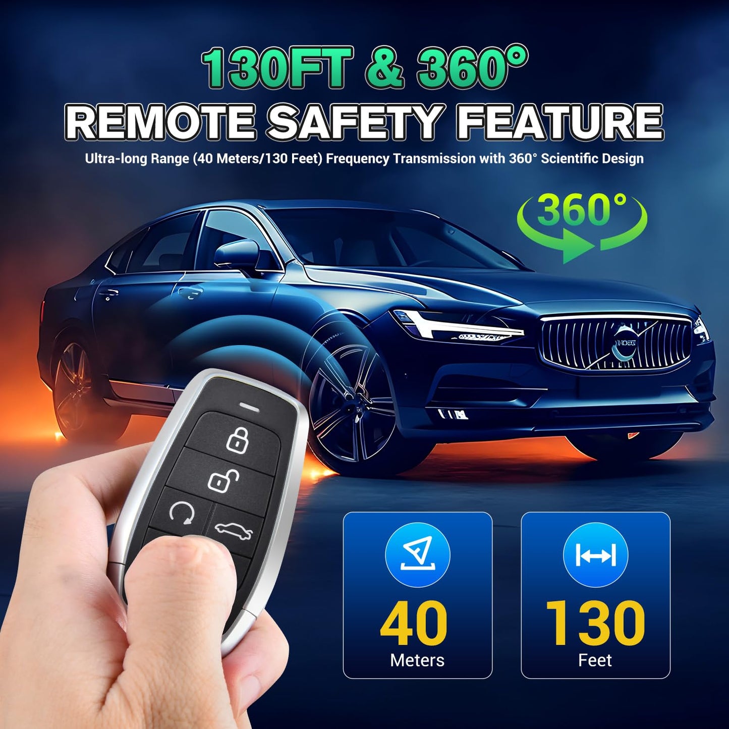 Autel MaxiIM IKEYAT005BL Universal 5-Button Key Fob for 700+ Cars