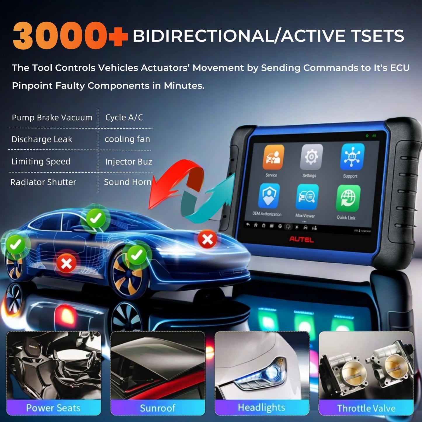 Autel MaxiIM IM508S Scanner – 2025 Upgrade, Full System Diagnostic & 3000+ Active Tests