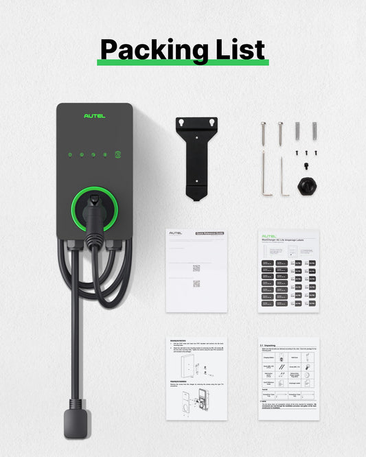 Autel Level 2 EV Charger 40A – NEMA 14-50, 240V Indoor/Outdoor