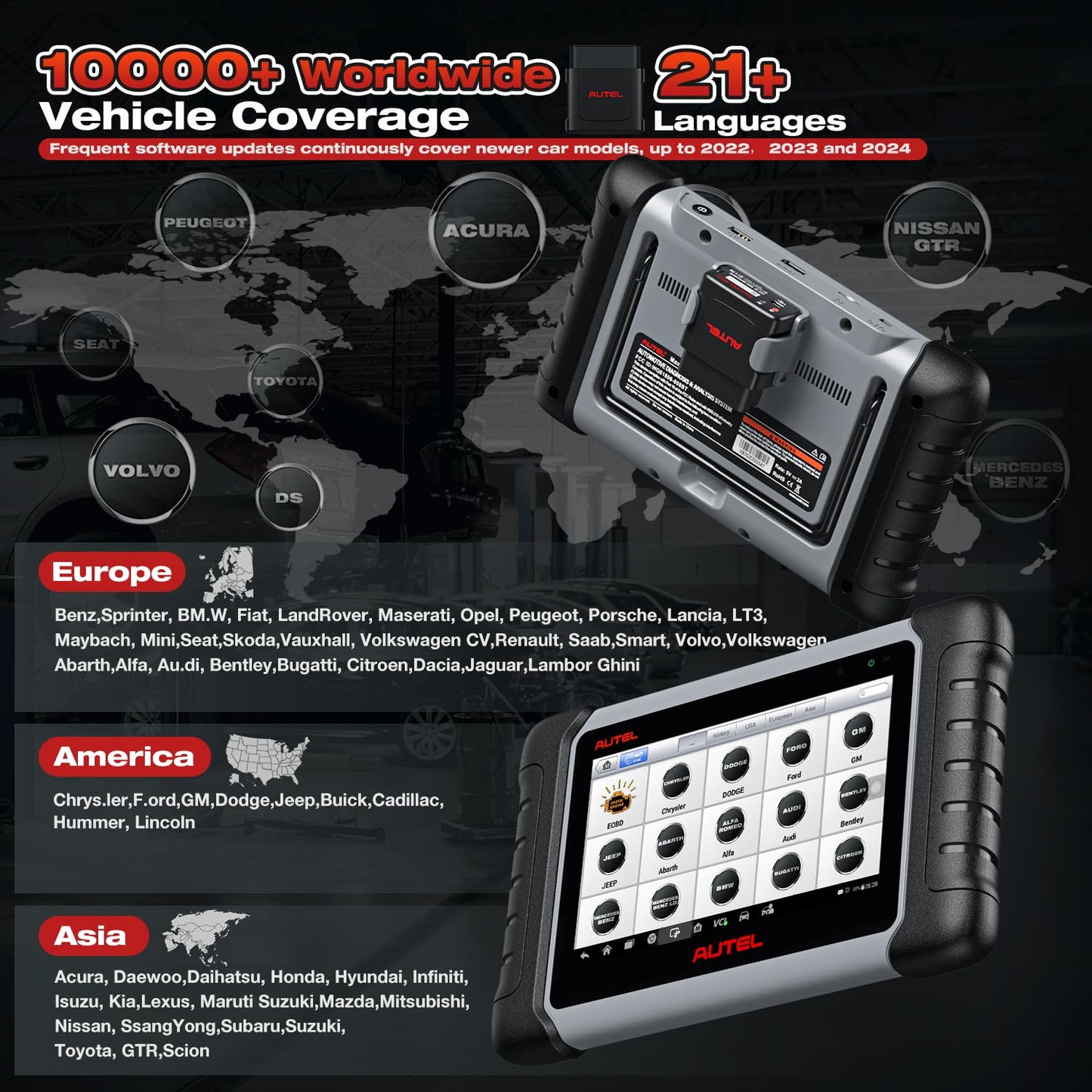 Autel MK808BT PRO 2025 Wireless Bidirectional OBD2 Scanner Tool