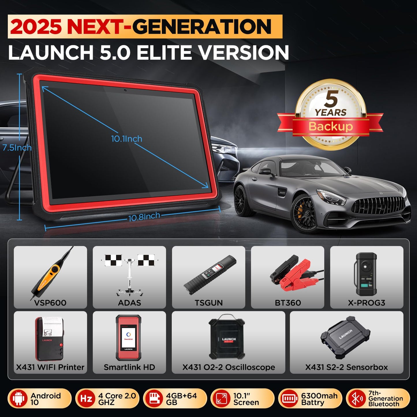 LAUNCH X431 PRO3S+ V5.0 Elite 2025 Scanner with ECU Coding