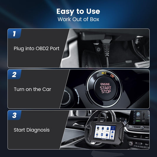 MUCAR CS90 OBD2 Scanner with 28+ Reset Services & ABS Code Reader