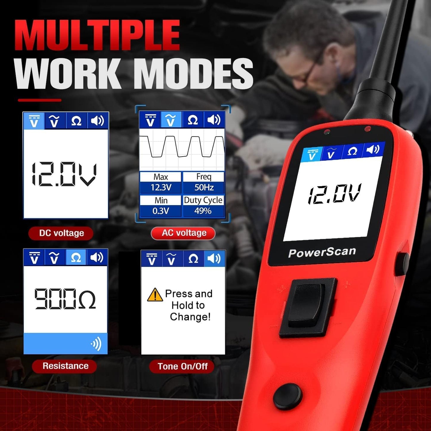 Autel PowerScan PS100 Circuit Tester – 12V/24V Diagnostic Tool