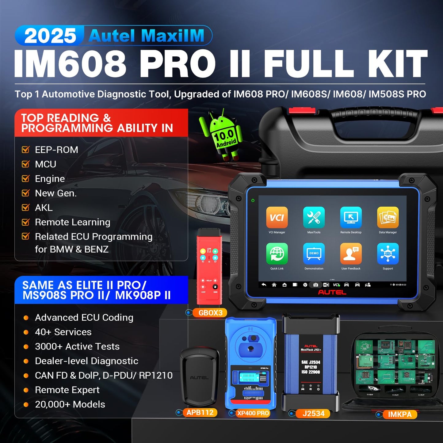 Autel MaxiIM IM608 PRO II 2025 Scanner with XP400 PRO & ECU Coding